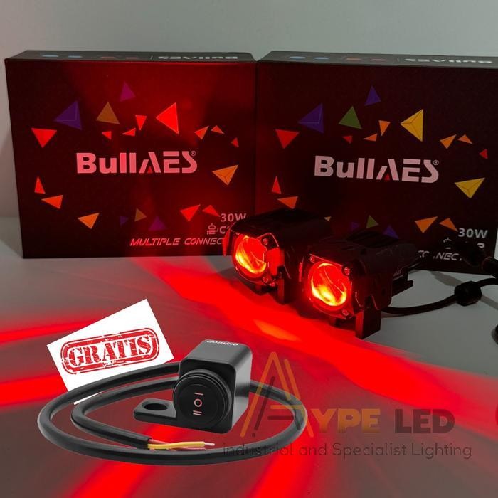 Lampu Tembak Mini Co-2 Bullaes 30 Watt Multiple Connecting Military Grade High Lo Kuning Putih Origi