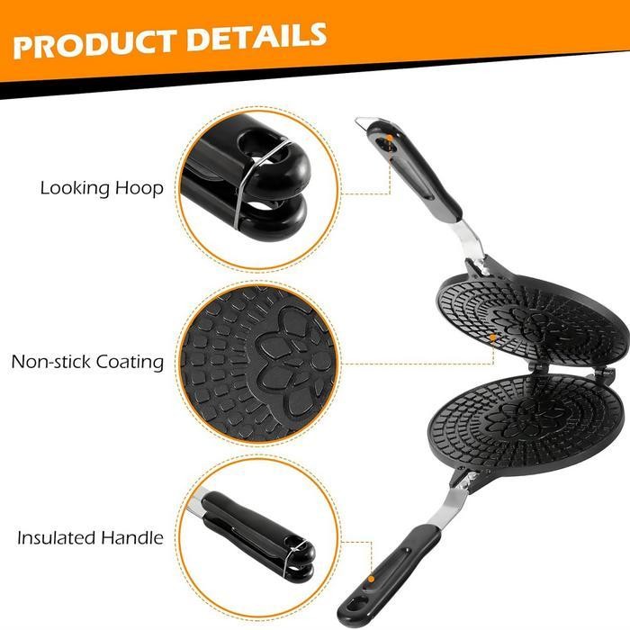 Premium Cetakan Semprong Kue Gapit Opak Egg Roll Teflon Nonstick Original Dan Terpercaya