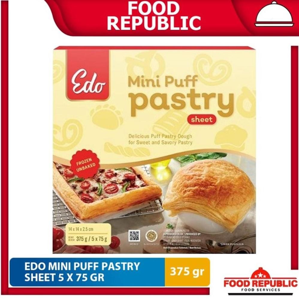 

Promoo!! Edo Mini Puff Pastry Sheet 375 gr Kulit Lembaran Adonan Pastri Halal