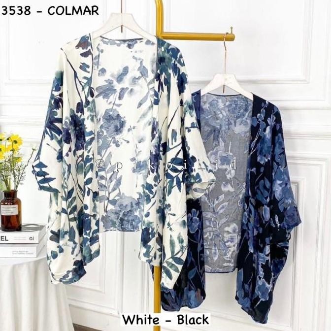 Blazer bunga / floral outer / cardigan satin bunga / summer / pantai