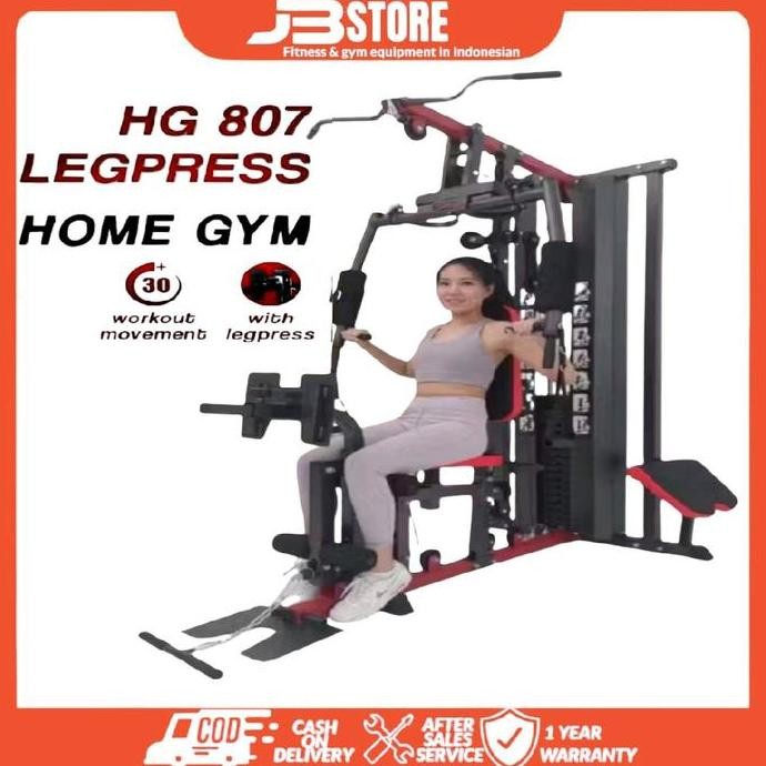 Home gym 1 sisi HG807 fitclas besi berkualitas kuat dan kokoh