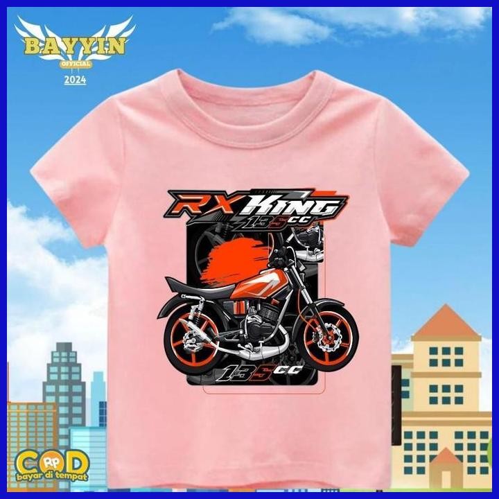 Ori Kaos Anak Custom Nama Combed 30S Gambar Motor Rx King Untuk Anak Dan Hadiah Kaos Anak Laki-Laki 