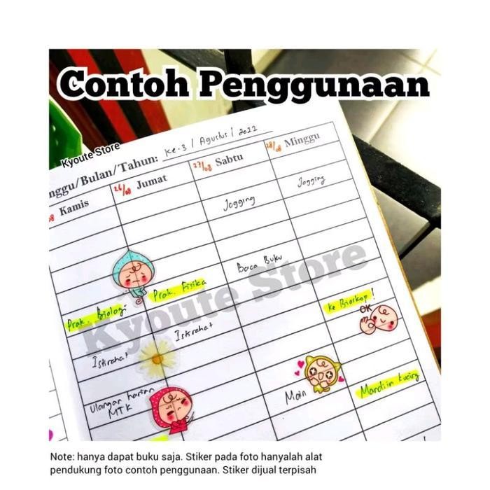 

SWG Buku Daily Schedule Book A5 Kyoute Catatan Perencanaan Agenda Kegiatan Harian Waktu Timeless Planner