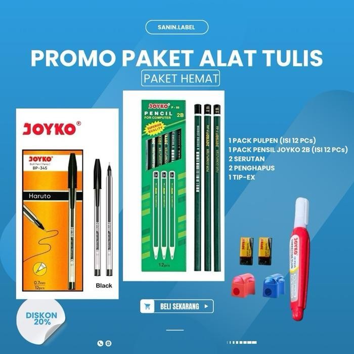 

SWG Paket Alat Tulis Anak SD/SMP/SMA | ATK Lengkap Siap Kirim