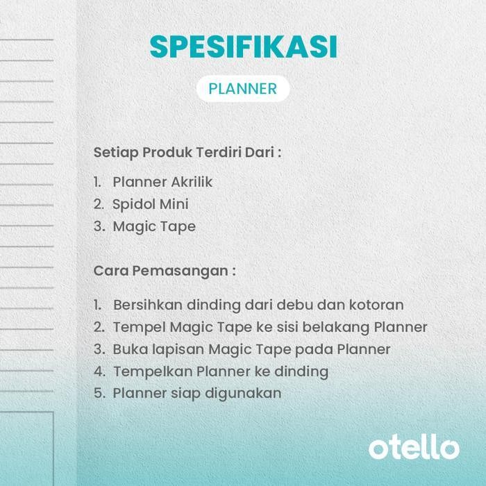 

SWG Weekly Planner Akrilik Wall Calendar Acrylic Dinding Papan Jadwal