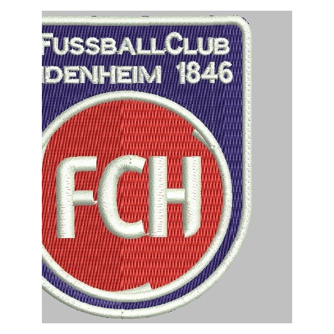 ISTUDIOS-334 PATCH BORDIR FCH FUSSBALL CLUB HEIDENHEIM 1846 BOLA LOGO/AKSESORIS