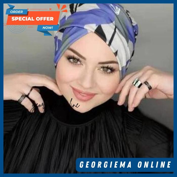 TERLARIS,INSTANT TURBAN JERSEY MUSLIM HIJAB TURBAN INSTAN DEWASA BY NATHANIA FASHIONS TERJAMIN BEST 