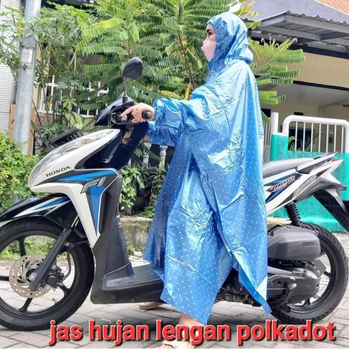 Jas Hujan Ponco Lengan Polkadot Jas Hujan Ponco Polkadot Jas Hujan Murah Mantel Jas Hujan Ponco Mura