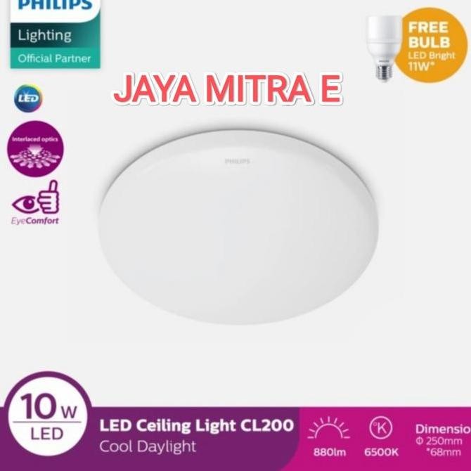 Philips Cl200 10W Led Ceiling Lampu Plafon 25Cm
