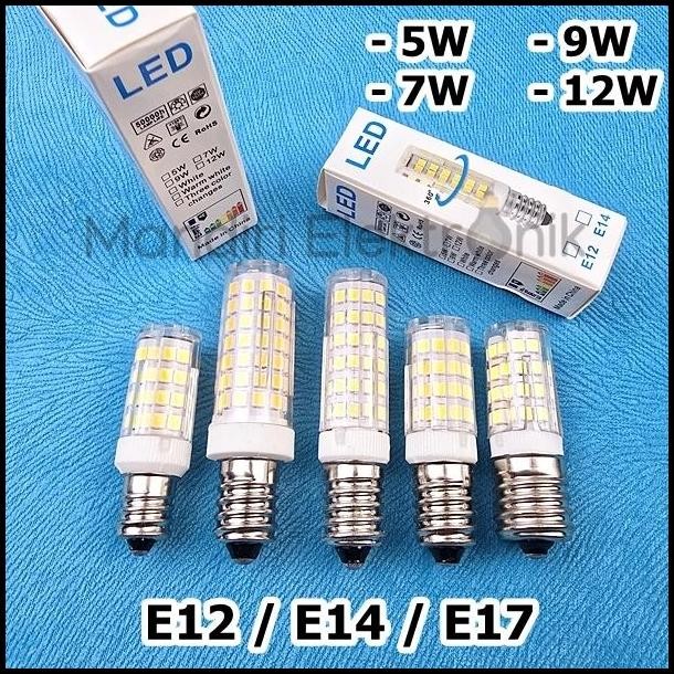 Lampu Halogen Kacang LED Lampu Hias E12 E14 E17 5W 7W 9W 12W Warna Putih Warm White Lampu Kulkas