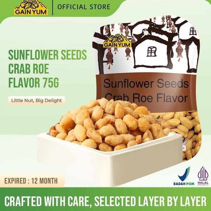 

Produk Baru!! Gain Yum Kuaci Rasa Telur Kepiting 75g Snack Gurih Unik