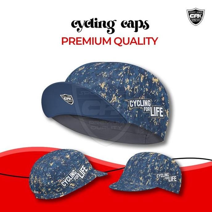Topi Sepeda MTB Downhill Roadbike Printing Gowes Cycling Cap Menyerap Keringat Outdoor