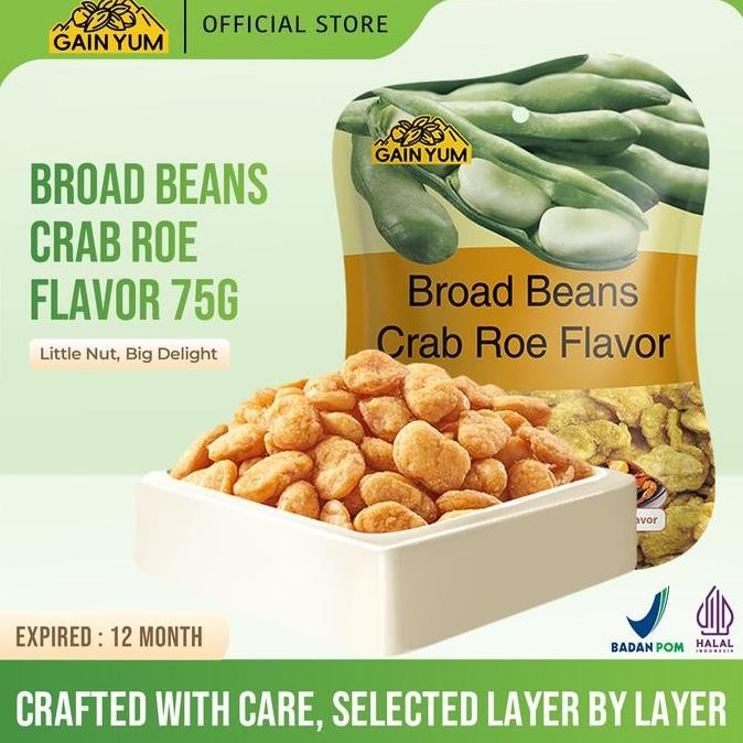 

Produk Baru!! Gain Yum Kacang Koro Rasa Telur Kepiting 75g & 40g - Snack Unik Viral