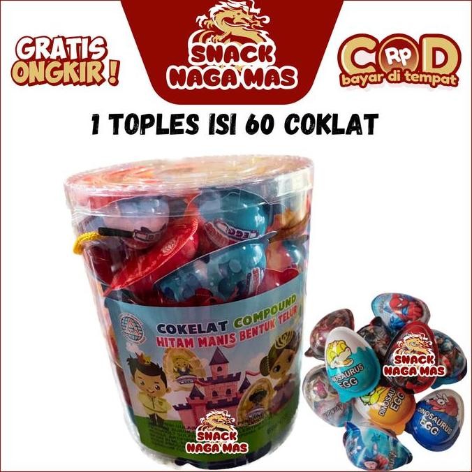 

Produk Baru!! Coklat Compound Bentuk Setengah Telur - 1 Toples Isi 30/60 Butir