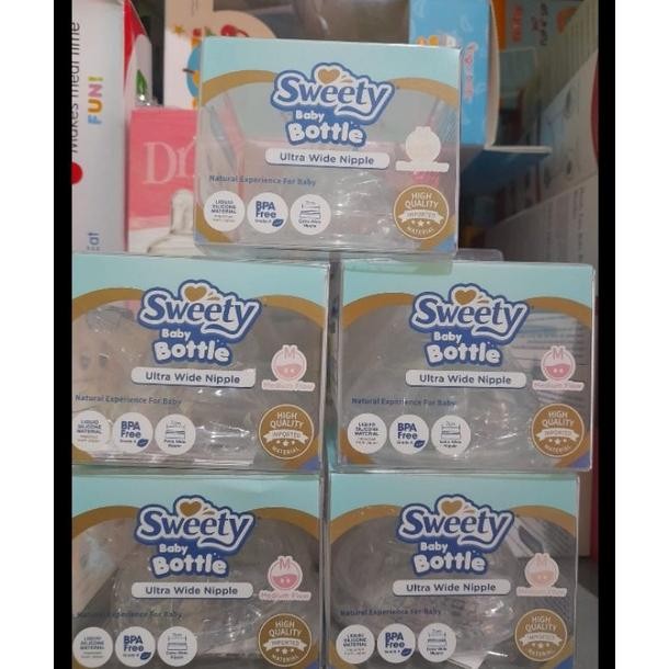 Dot Nipple Botol Susu Sweety Ultra Wide Nipple Size M / Nipple Sweety 3-6bulan