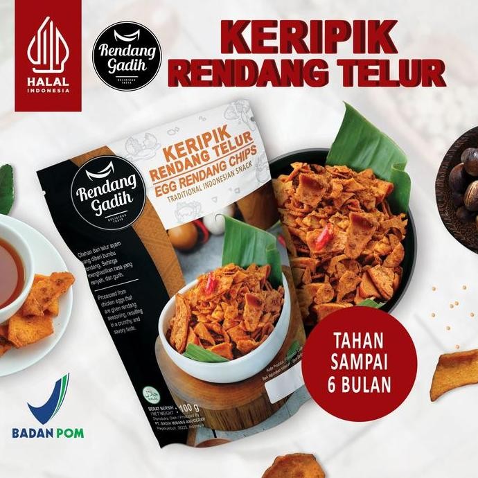 

Produk Baru!! Keripik Rendang Telur Gadih 150gr Cemilan Khas Padang