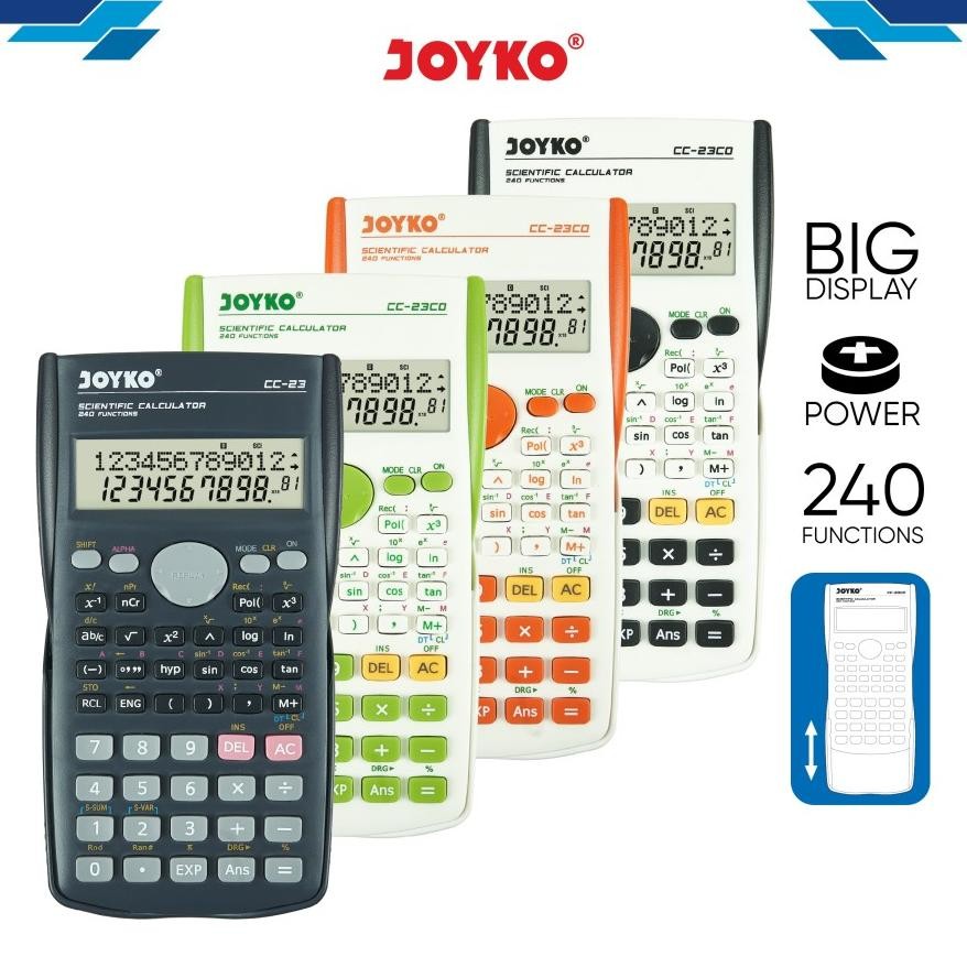 

Ow42 Kalkulator Scientific Joyko Cc23, Cc23Co, Cc25, Cc25Co, Vis 1 Kc06 / Calculator Ilmiah Estetik Kalkulator Scientific Joyko Pastel Lucu Termurah Kalkulator Scientific Murah / Mitra Abadi Katalog Jogja Ow42