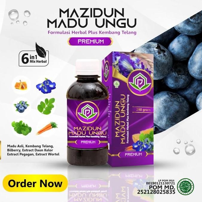 

Mata Sehat Madu Ungu 350Gr + Bilberry Wortel Kembang Telang Daun Kelor