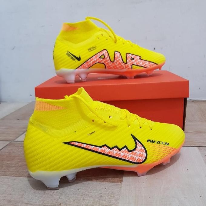 Sepatu Bola Anak Nike Zoom Mercurial Superfly 9 Elite Yellow Strike FG Terlaris