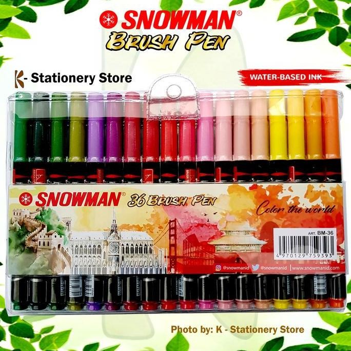 

Snowman Brush Pen Set 36 Colours