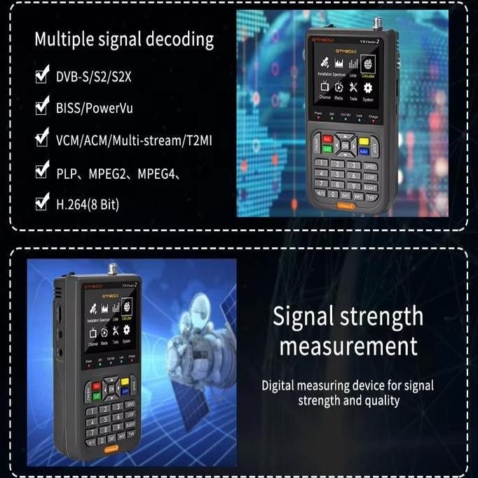Alat Pencari Sinyal Satelit Parabola Digital Satellite Finder - Gtmedia V8 Finder2