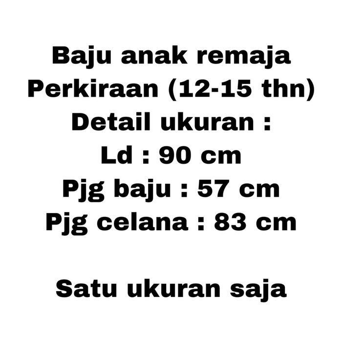 Bts Baju Tidur Anak Remaja (12-15 Tahun) Stelan Pp