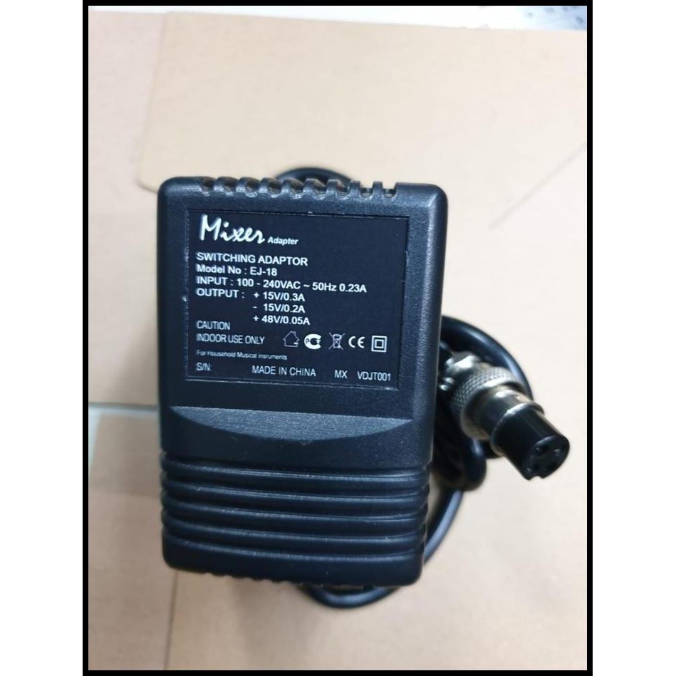Adaptor Kabel Mixer Ashley 15VDC 48VDC 4 Pin New Plug DC IN