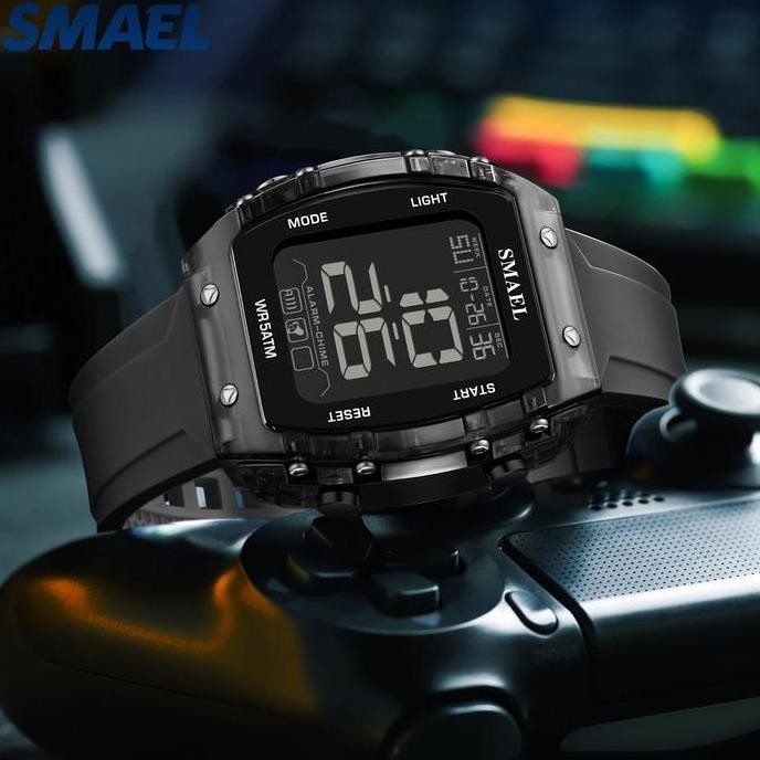 Jam Tangan Sport Digital Pria Wanita Merk Smael 8108