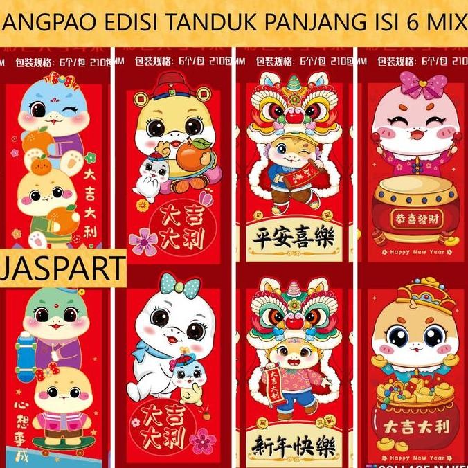

siap kirim] ANGPAO PANJANG ANGPAO TANDUK PREMIUM IMLEK SHIO ULAR 2025
