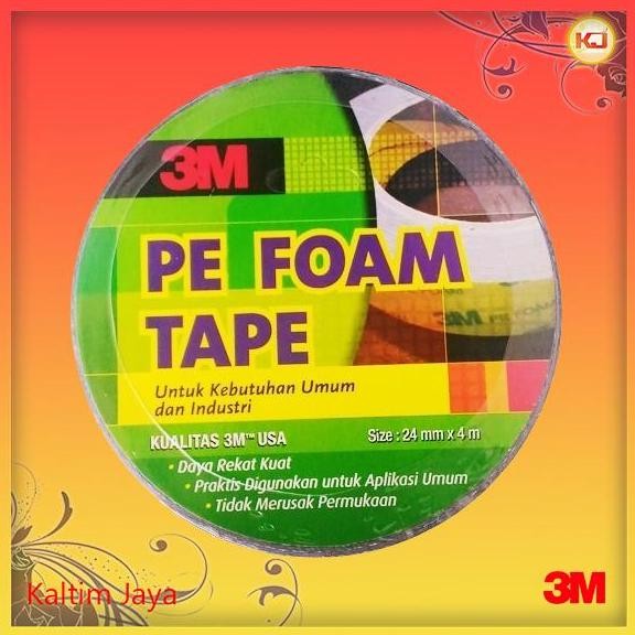 

Ready oke] 3M 1600 T Double Tape PE Foam tebal: 1.0 mm, size 24 mm x 4m