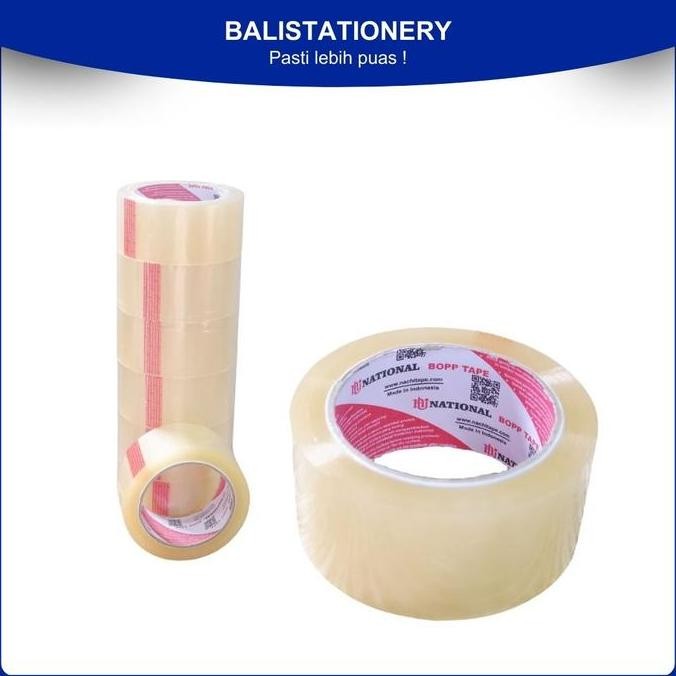 

Silahkan Order] Lakban Bening Transparan National Opp Tape 2 Inch 48 mm x 100 Yard