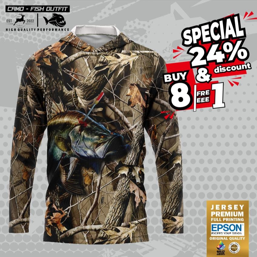 Baju Camo Jersey Berburu Custom Dryfit Preimum Motif Hardwood Nugi