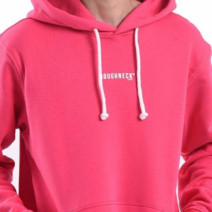 Roughneck H588 Shock Pink Mini Sig White Hoodie Cowok
