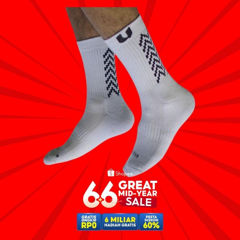 NSC Kaos Kaki Sepak Bola Futsal Pendek Putih Original Nugi