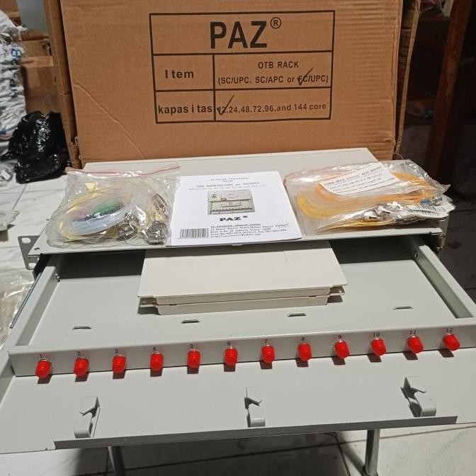 OTB 12 Core Lengkap Adapter FC Dan Pigtail FC Merk PAZ  / FC Terlaris