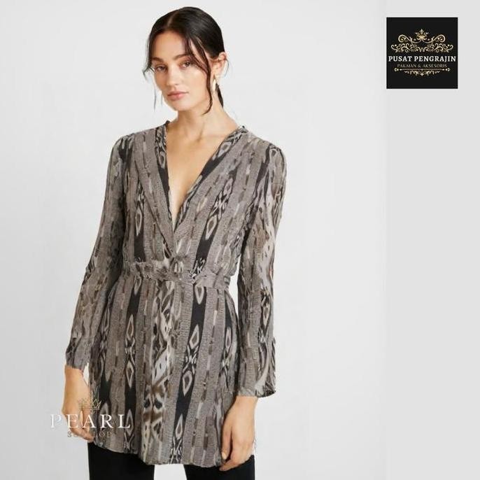 Blazer Batik Songket Katun