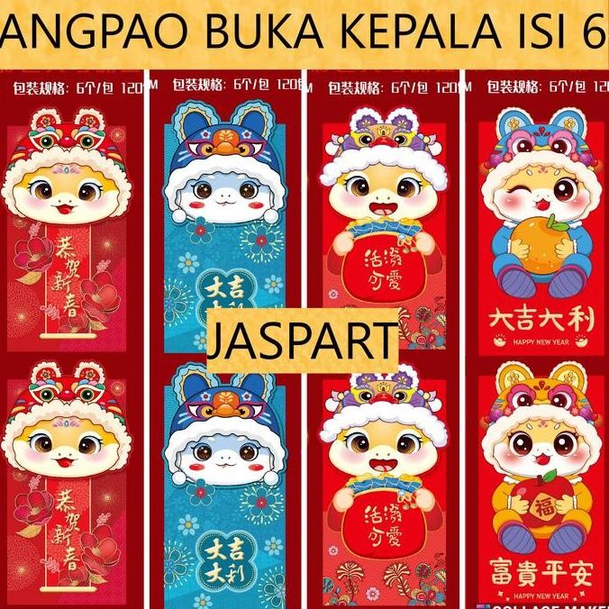 

favorit] ANGPAO BUKA KEPALA SHIO ULAR 2025 ANGPAO EDISI BUKA KEPALA ISI 6 UKURAN PANJANGIMLEK SHIO ULAR 2025