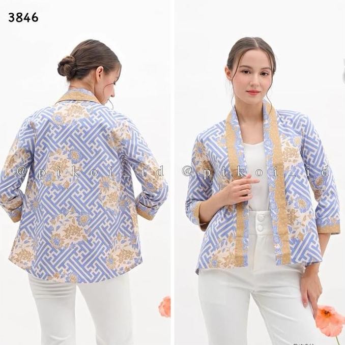 Luaran batik wanita modern / outer batik wanita merah putih kantor