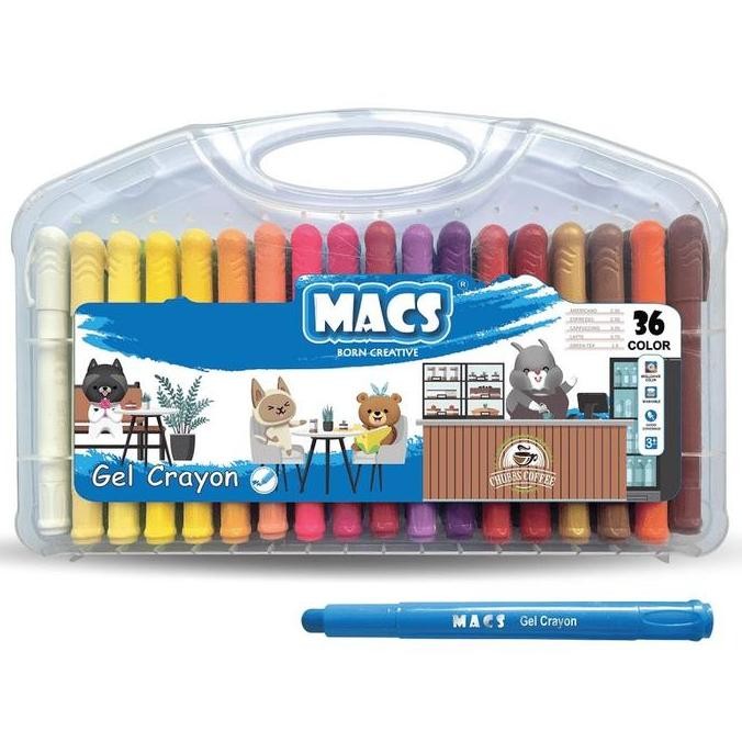 

TERMURAH - MACS Gel Crayon 36 Warna Colors Stationery