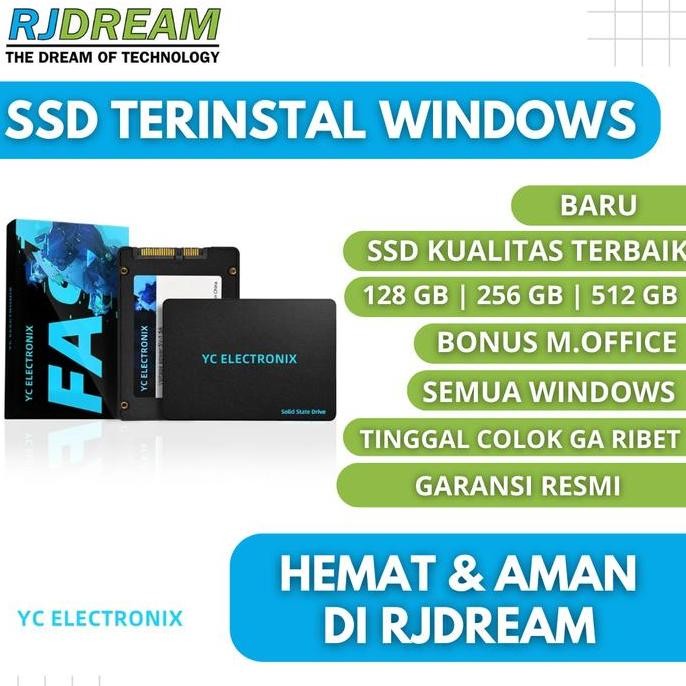 SSD ISI WINDOWS 7,8.1,10,11, OFFICE 128GB 256GB 512GB 1TB YC ELECTRONIX SATA BARU