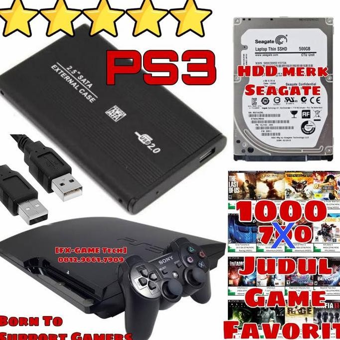 Hardisk HDD external eksternal PS3 Full Game USB 2.0 320 500 GB 1Tb