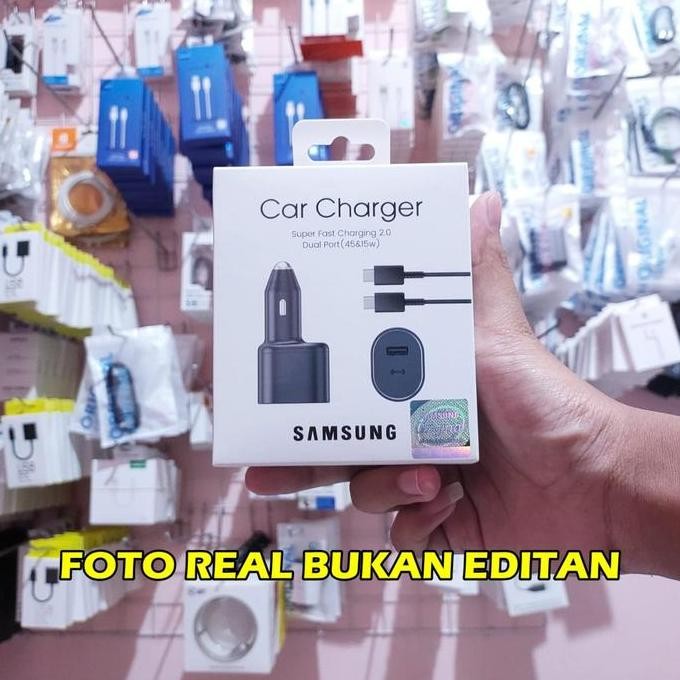 Car Charger Dual Port 45W + 15W Fast Charging Type C To C Terlaris