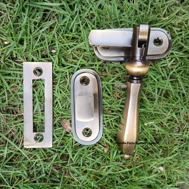 Rambuncis JUMBO Kuningan Antik Motif Blimbing Tebal Grendel slot kunci Jendela Rambuncis panolet jen