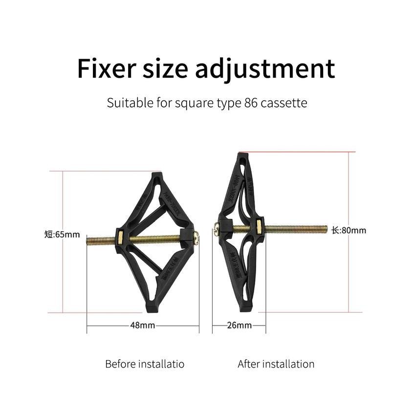 10Pc 86Mm Per Dinding Tanpa Inbow Kotak Perbaikan Sekrup Steker Switch Terbaru