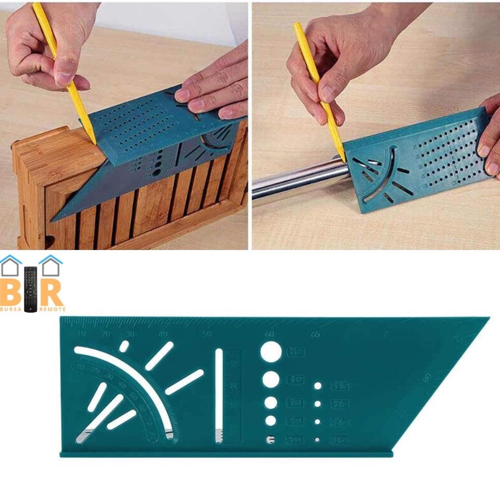 

Readyy!! Penggaris Siku Segitiga 3D Miter Angle Ruler Speed Square Mark Line Gauge