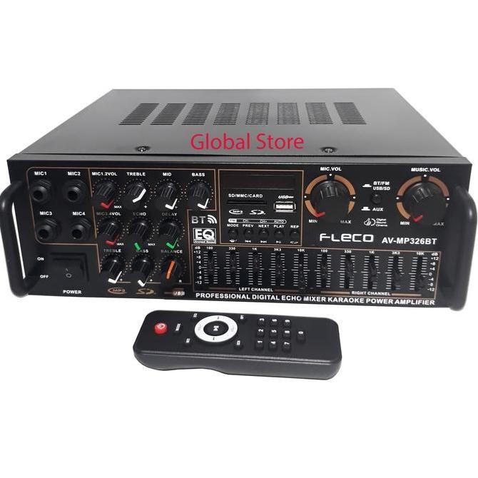 Promo Power Amplifier FLECO 326A Ampli Bluetooth Stereo Karaoke COD