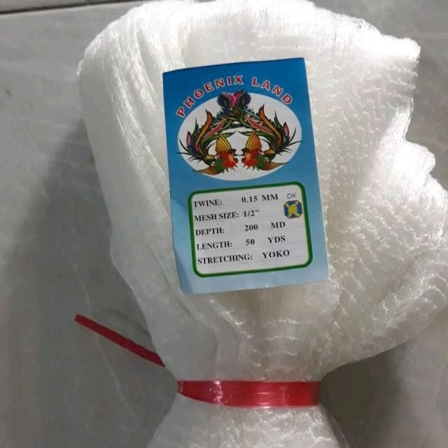 FT jaring ikan kecil inch 0.15 200md/50yds yoko jaring bahan jala jaring ikan sepat ikan wader ikan 