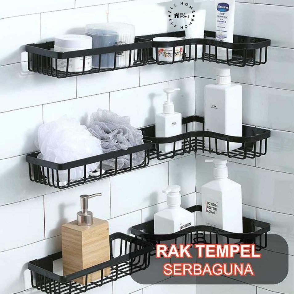 Rak Kamar Mandi Tempel Dinding Rak Sabun Plastik Gantung Tanpa Bor / Rak Sabun Kamar Mandi