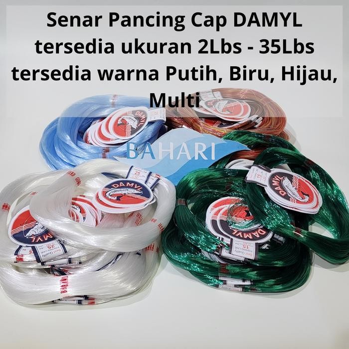 FT Senar Pancing cap DAMYL No 2 Lbs, 3 Lbs, 4 Lbs, 5 Lbs, 6 Lbs, 8 Lbs, 10 Lbs, 12 Lbs, 15 Lbs, 20 L
