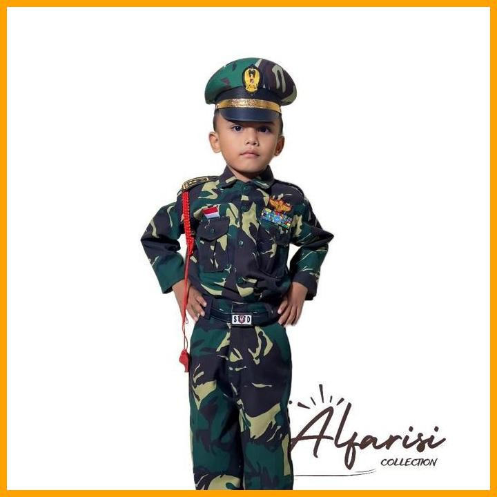 Discount Seragam Tni Anak Karnaval Tentara Kostum Tk Pocil/Baju Tni Anak Laki Laki